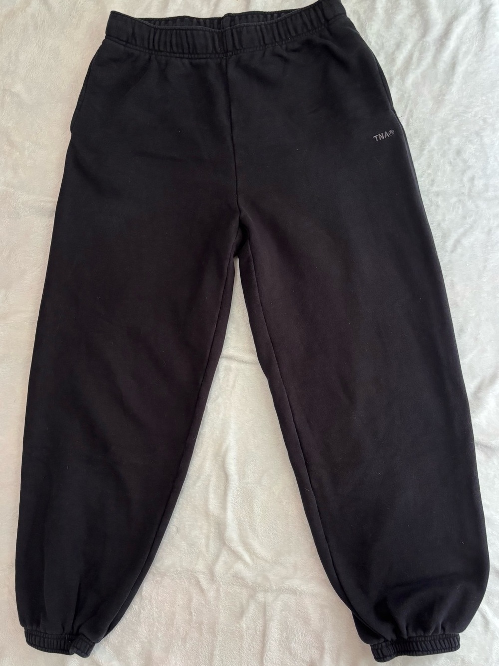 TNABY Aritzia MegaFit Sweatfleece Terry Fleece Joggers in Black Size Small Like